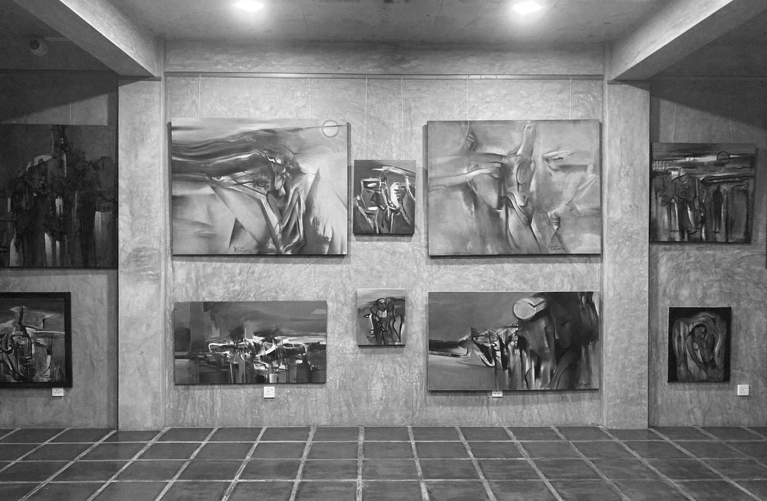 Paintings by gallery rest